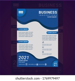 Modern corporate flyer template.Flyer design.Business innovations corporate flyer template