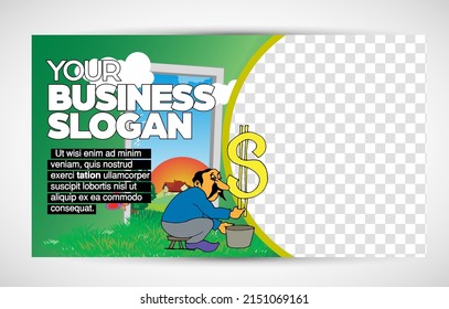 Modern corporate frame. Creative social media layout ready for use. 