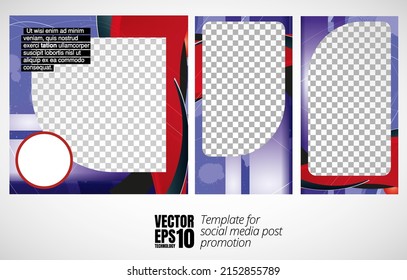 Modern corporate frame. Creative social media layout ready for use. Vector
