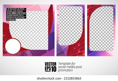 Modern corporate frame. Creative social media layout ready for use. Vector
