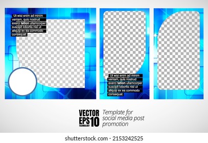 Modern corporate frame. Creative social media layout ready for use. Vector