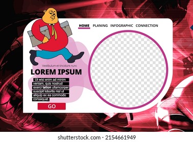 Modern corporate frame. Creative social media layout ready for use. Vector