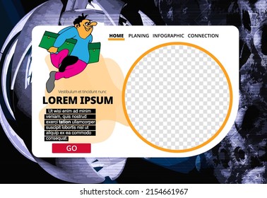 Modern corporate frame. Creative social media layout ready for use. Vector