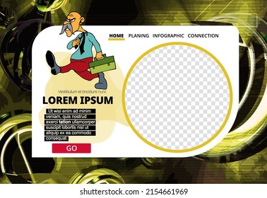 Modern corporate frame. Creative social media layout ready for use. Vector