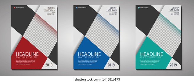 Modern corporate geometric design for brochure, book cover, business poster, magazine or flyer template.