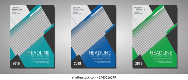 Modern corporate geometric design for brochure, book cover, business poster, magazine or flyer template.