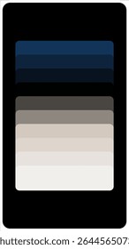 Modern Corporate Gradients: A Collection of Sophisticated Blues, Greys, and Off-Whites Arranged in Gradient Strips – Enhance Your Designs with These Elegant and Versatile Palettes.