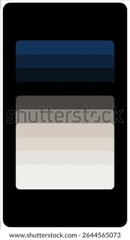 Modern Corporate Gradients: A Collection of Sophisticated Blues, Greys, and Off-Whites Arranged in Gradient Strips – Enhance Your Designs with These Elegant and Versatile Palettes.