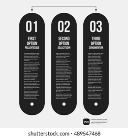 Modern corporate graphic design template with black elements on white background. Useful for advertising, marketing and web design.