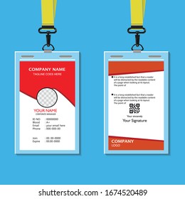 Modern Corporate ID Card Design Vector Template