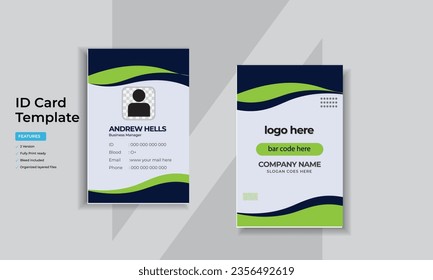 Modern corporate Identity Card With elegant business company id card