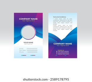 Modern corporate Identity Card With white and blue