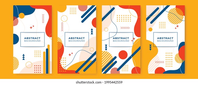 Modern corporate identity cover business vector design, flier brochure advertising abstract background. Leaflet poster social media template, Annual report for presentation, memphis style