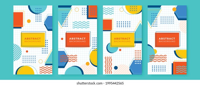 Modern corporate identity cover business vector design, flier brochure advertising abstract background. Leaflet poster social media template, Annual report for presentation, memphis style