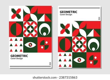 Modern corporate identity cover business vector design, flier, brochure, advertising, abstract background, Leaflet, poster magazine layout template. Neo geometric design illustration. Retro pattern.