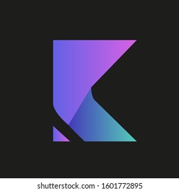 Modern corporate identity k typography logo icon