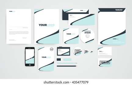  Modern corporate identity template design concept of business 