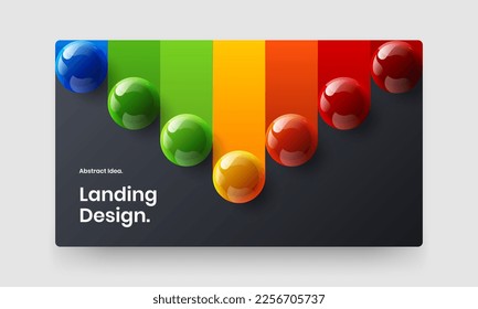 Modern corporate identity vector design concept. Isolated realistic balls company cover template.