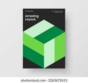 Modern corporate identity vector design concept. Premium mosaic shapes catalog cover layout.