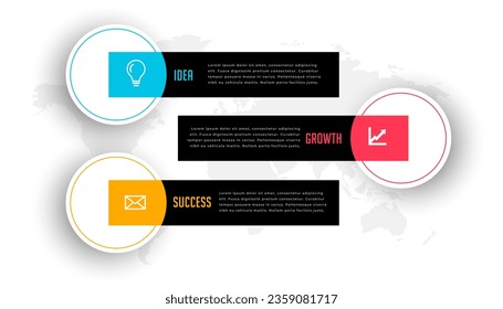 modern corporate infographic sequence chat template for data visualization vector