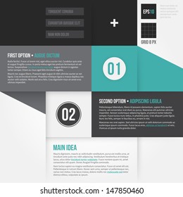 Modern corporate layout with 2 options. EPS10.