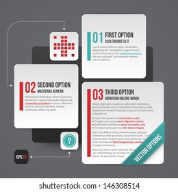 Modern corporate layout with three options. EPS10.