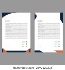 Modern corporate letterhead template design.