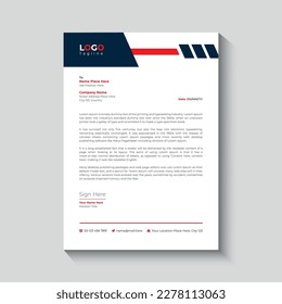 Modern corporate letterhead design template