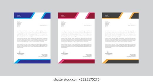 Modern Corporate Letterhead Design Template