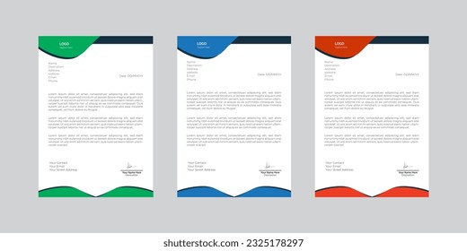 Modern Corporate Letterhead Design Template
