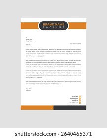 Modern Corporate Letterhead Design Template