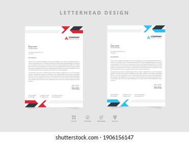 Modern corporate letterhead EPS Vector
