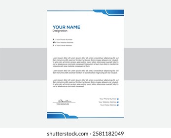 Modern Corporate Letterhead Template | Creative and Professional Stationery Design Enhance your brand identity with a sleek letterhead mockup. Fully editable and ideal for business use.