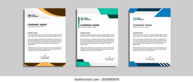 modern corporate letterhead template design