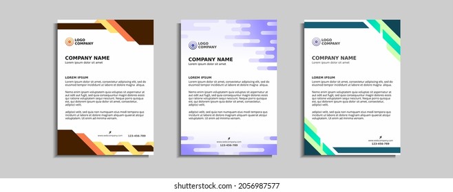 modern corporate letterhead template design