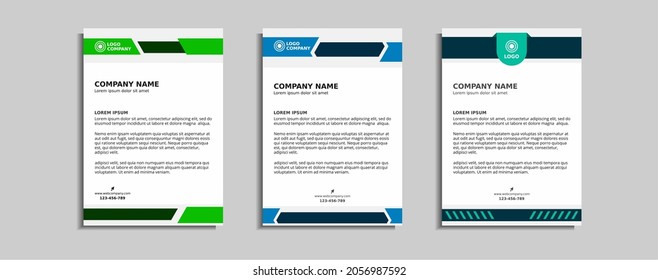modern corporate letterhead template design