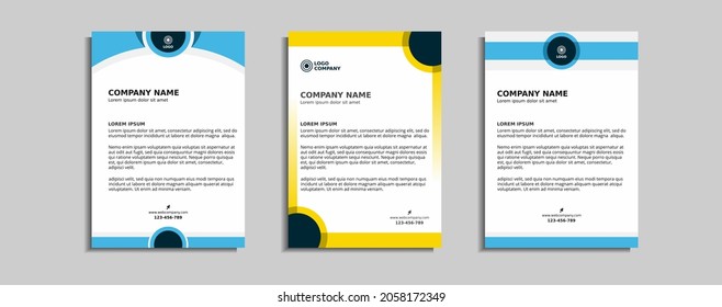 modern corporate letterhead template design