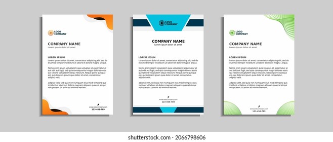 modern corporate letterhead template design