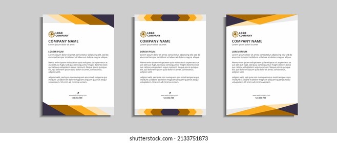 modern corporate letterhead template design 