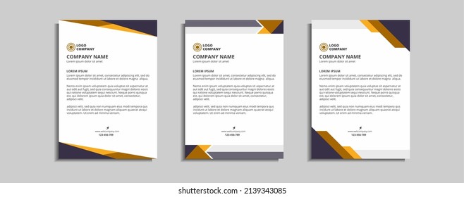 modern corporate letterhead template design 
