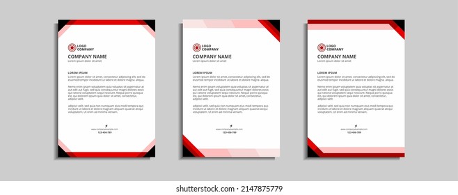 modern corporate letterhead template design