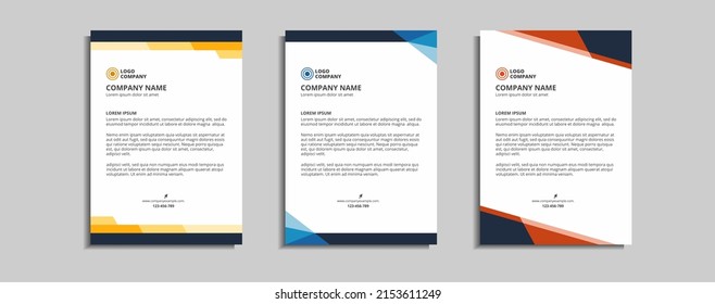 modern corporate letterhead template design