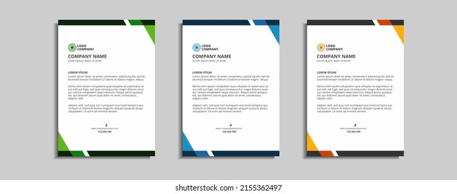 modern corporate letterhead template design
