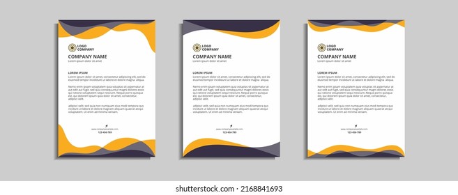 modern corporate letterhead template design