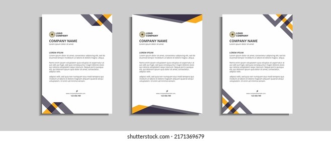 modern corporate letterhead template design