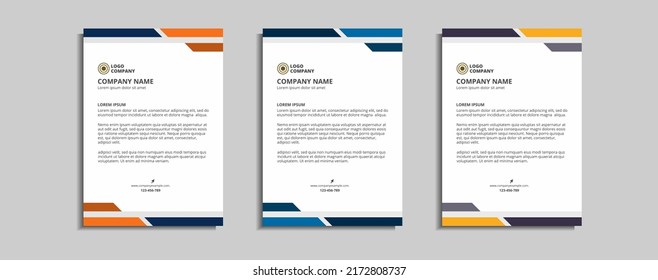 modern corporate letterhead template design