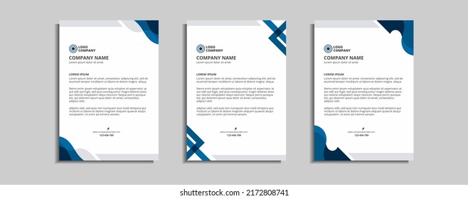 modern corporate letterhead template design