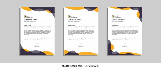 modern corporate letterhead template design