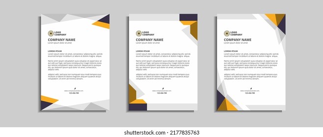 modern corporate letterhead template design