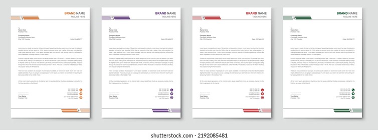 Modern corporate letterhead template design for your project, vector design
Abstract Letterhead Design Modern Business Letterhead Design Template